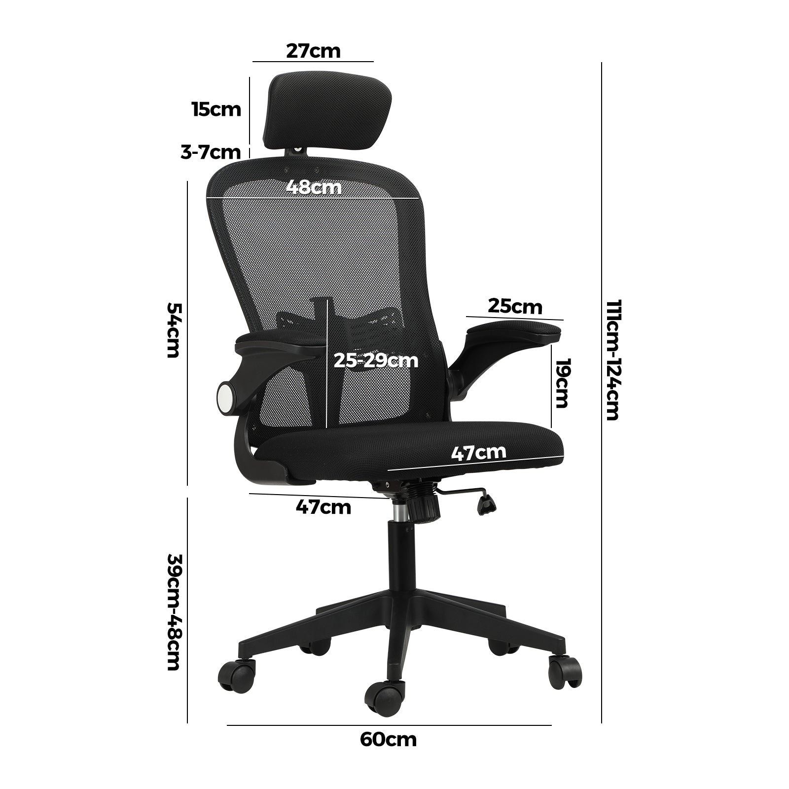 Oikiture Mesh Office Chair Executive Fabric Gaming Seat Racing Tilt Computer - Sunyee