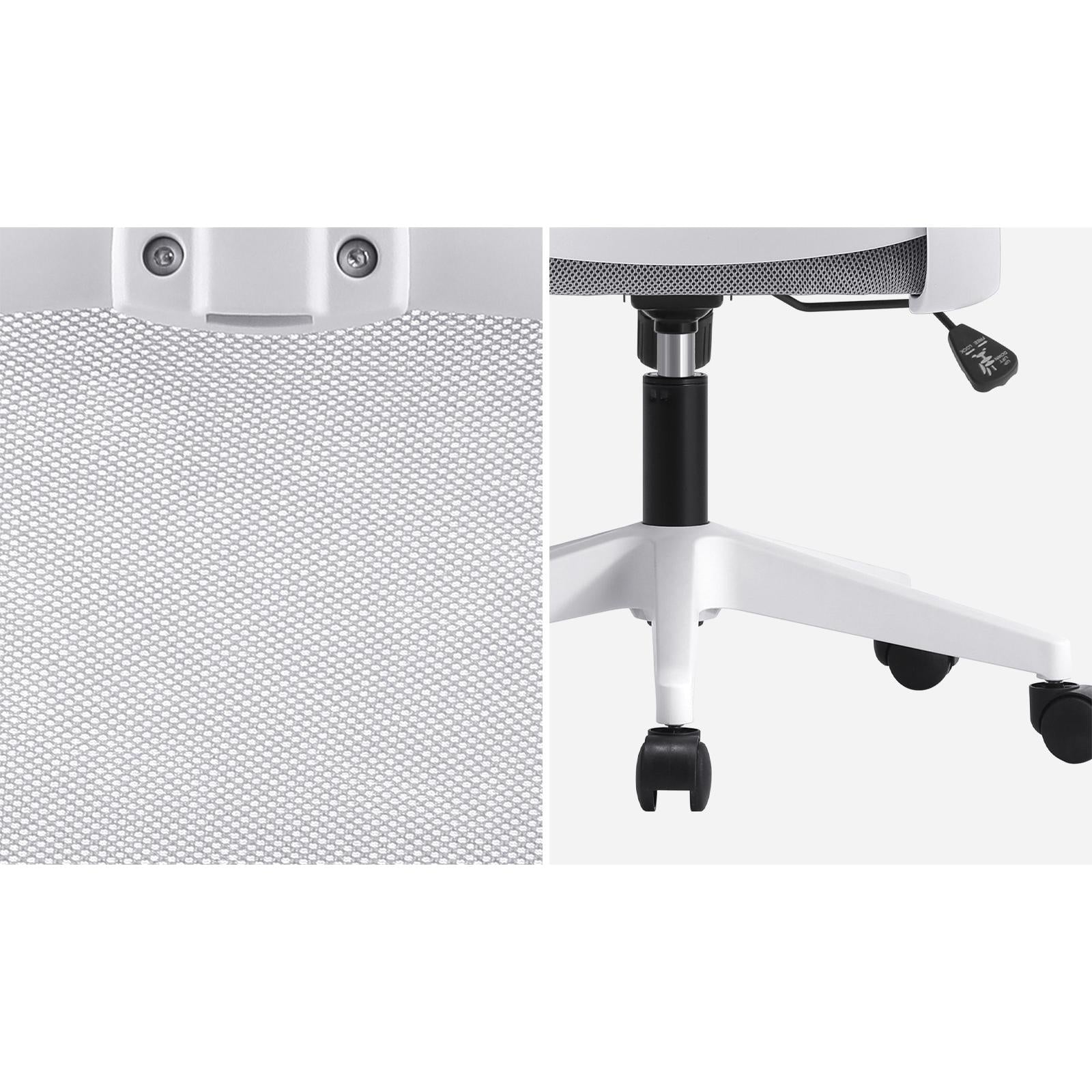 Oikiture Mesh Office Chair Executive Fabric Gaming Seat Racing Tilt Computer WH - Sunyee