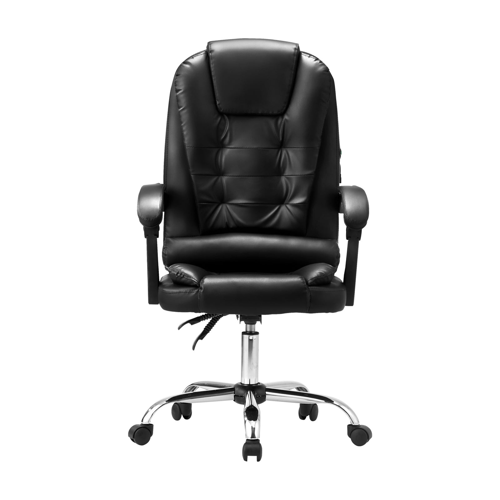 Oikiture Massage Office Chair Executive Gaming Racing Chairs PU Leather Black - Sunyee