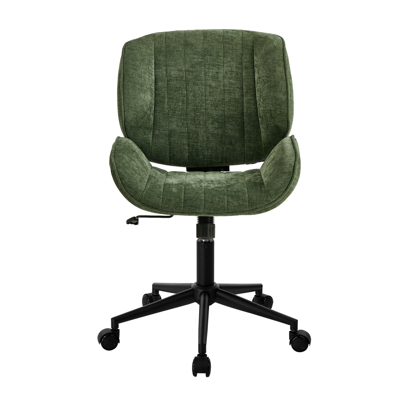 Oikiture Armless Office Chair Mid Back Swivel Gaming Desk Chair w/ Wheels Green