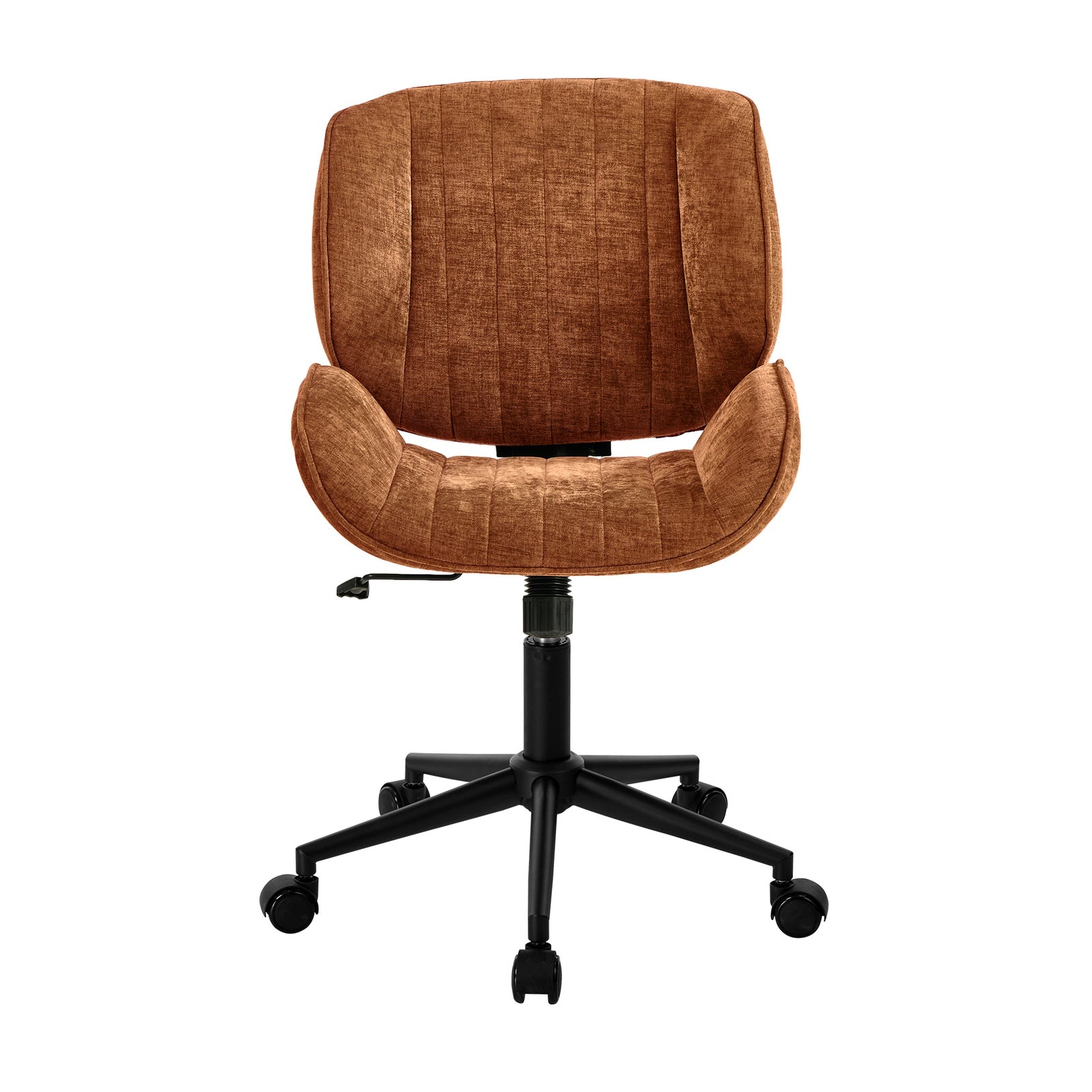 Oikiture Armless Office Chair Mid Back Swivel Gaming Desk Chair w/ Wheels Orange