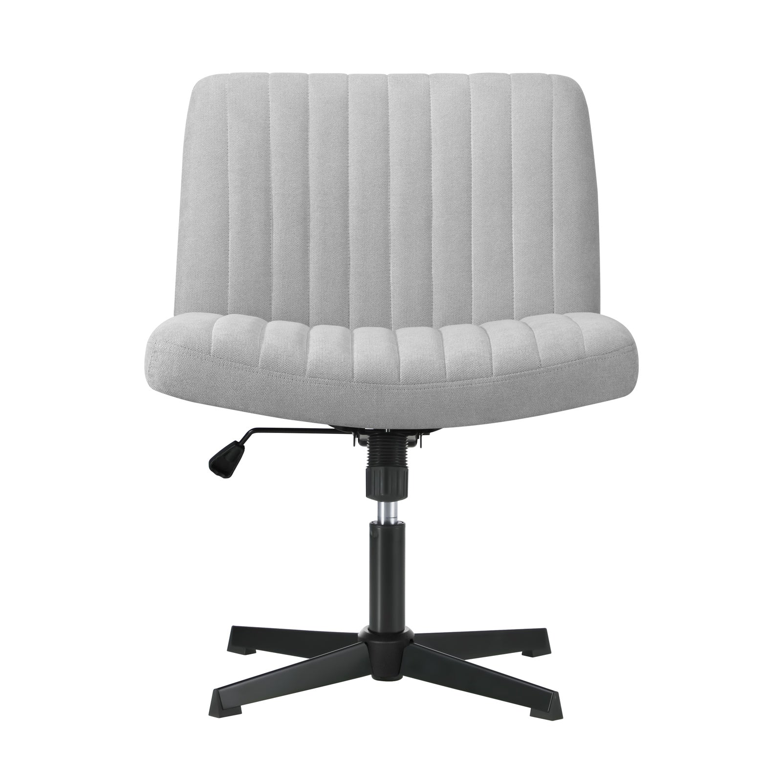 Oikiture Mid Back Armless Office Desk Chair Height Adjustable Wide Seat Grey - Sunyee