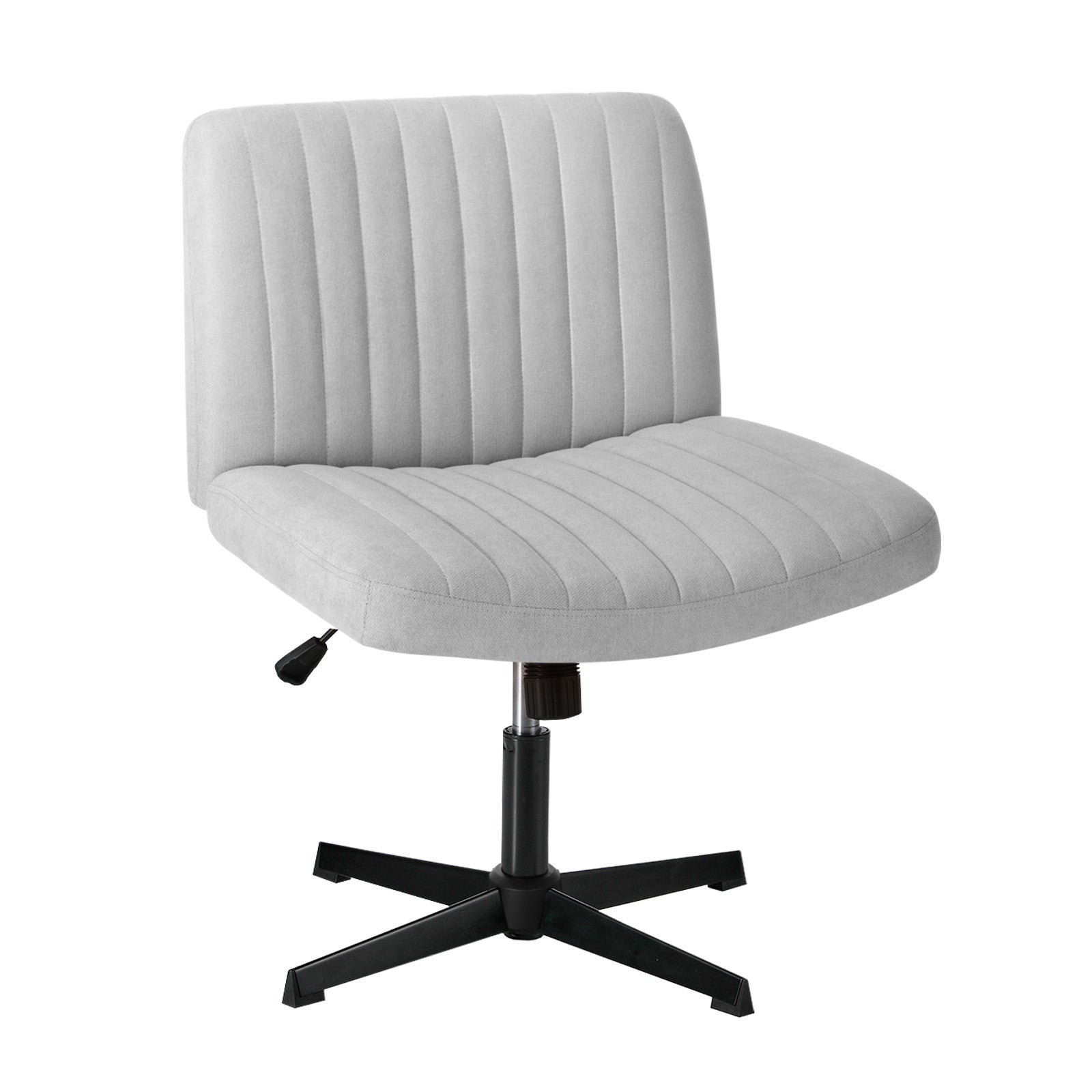 Oikiture Mid Back Armless Office Desk Chair Height Adjustable Wide Seat Grey - Sunyee