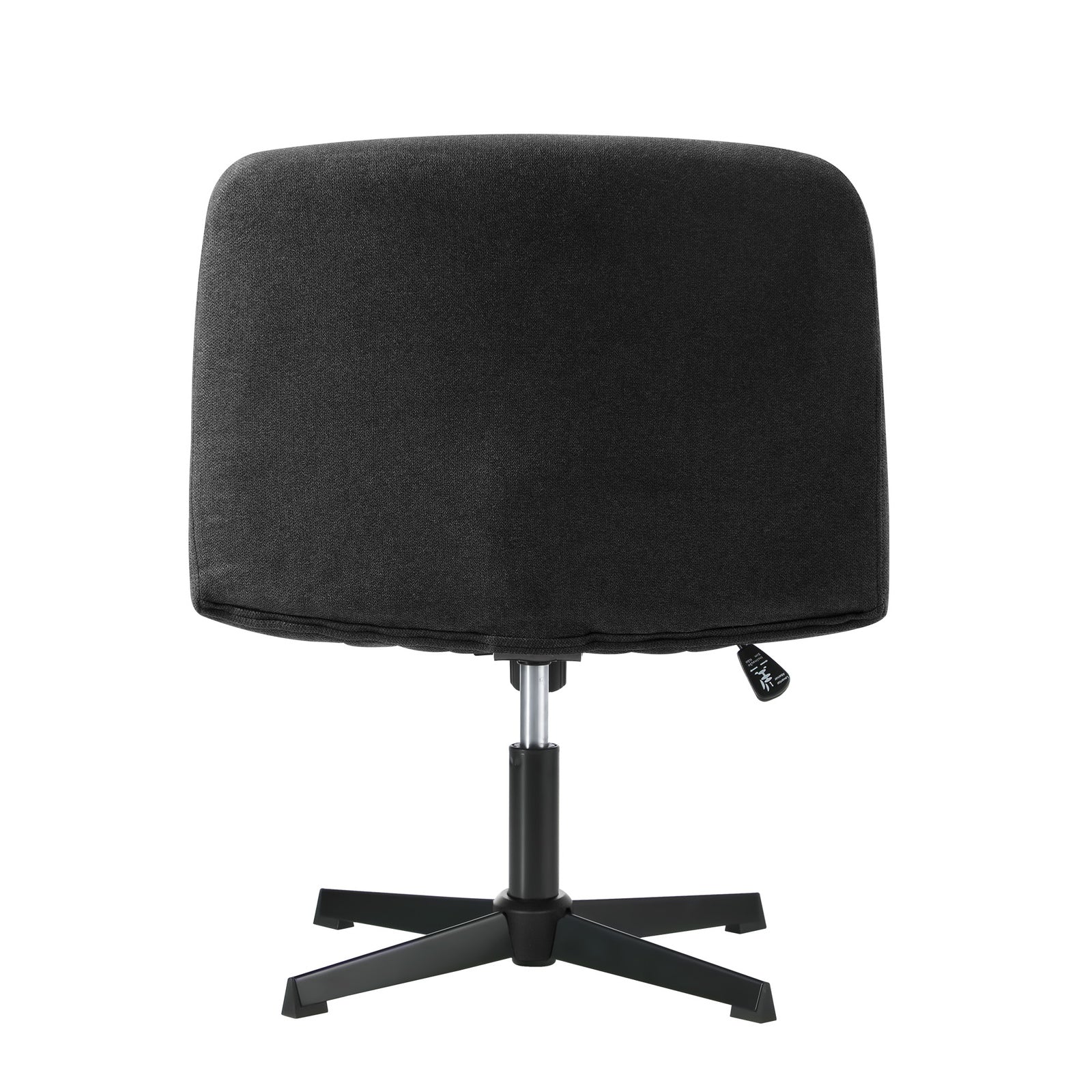 Oikiture Mid Back Armless Office Desk Chair Wide Seat Linen Charcoal No Wheels - Sunyee