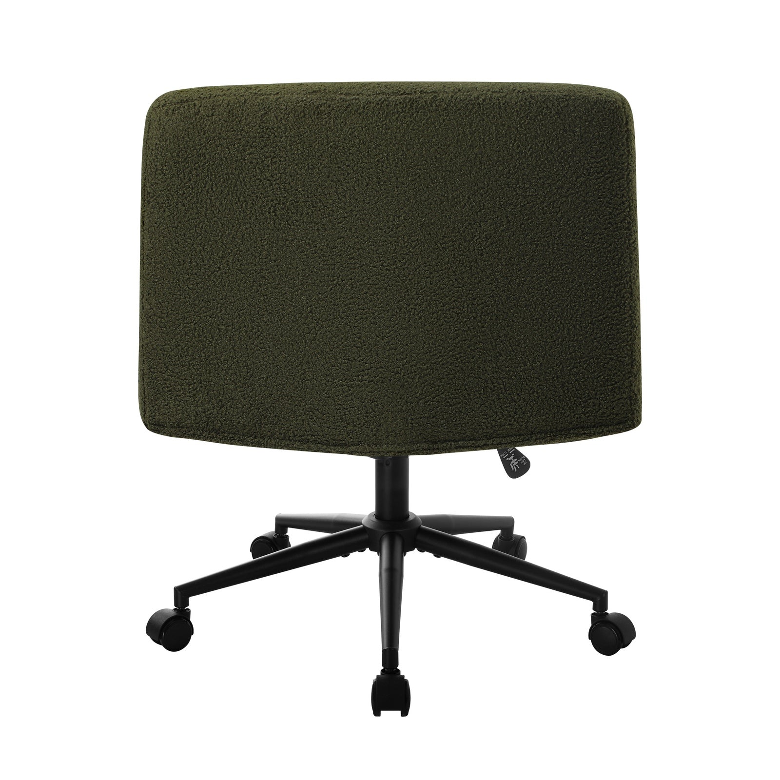 Oikiture Mid Back Armless Office Desk Chair Wide Seat with Wheels Boucle Green - Sunyee