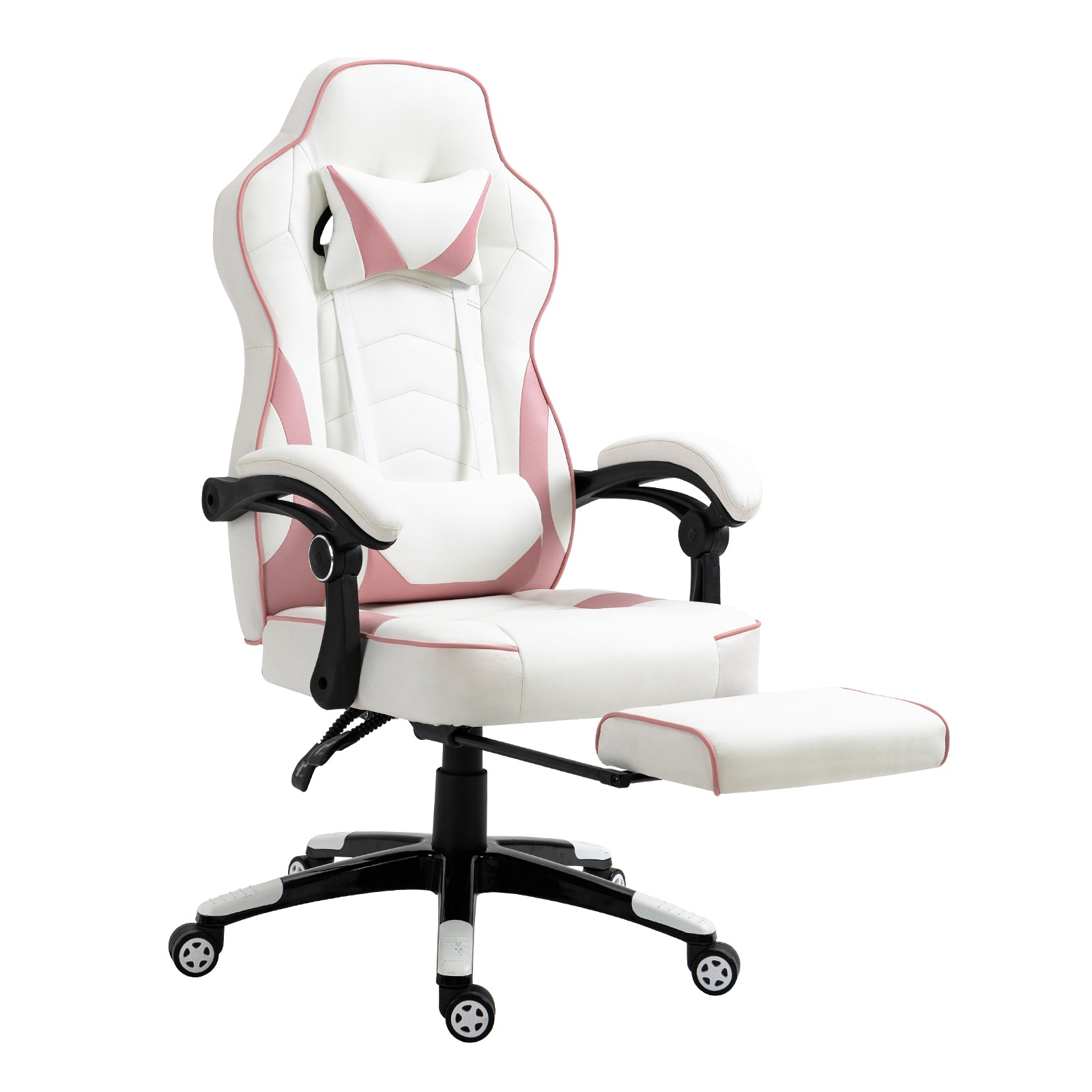 Oikiture Gaming Chair Office Chairs Computer Footrest Executive Seat PU Leather - Sunyee