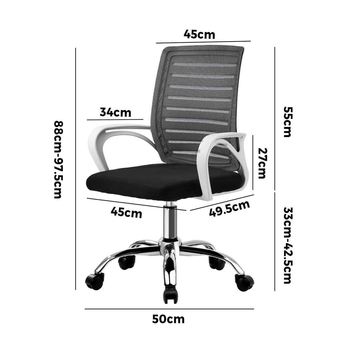 Oikiture Home Office Chair Executive Computer Mesh Seat Gaming Racing Work - Sunyee
