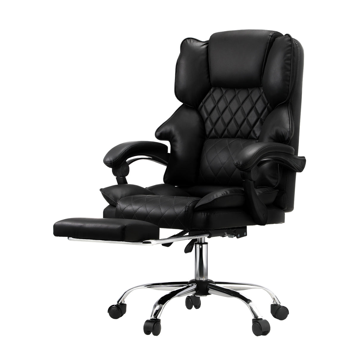 Oikiture Massage Office Chair Recliner Racing Chairs PU Footrest