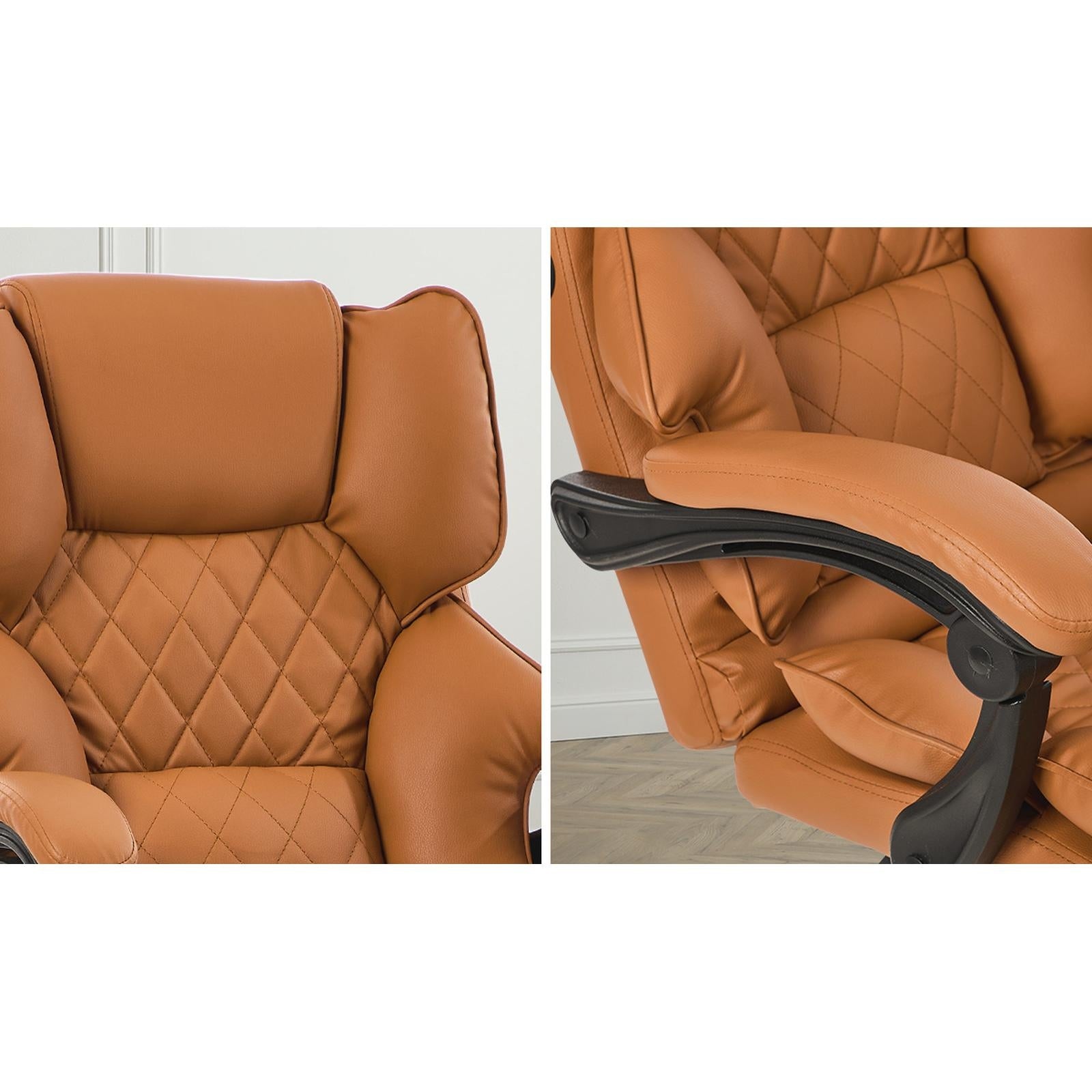 Oikiture Massage Office Chair Recliner Racing Chairs PU Footrest
