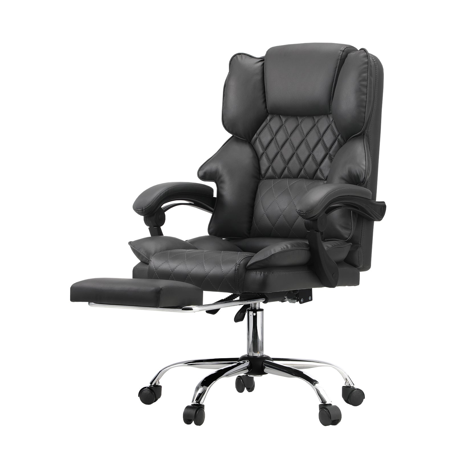 Oikiture Massage Office Chair Recliner Racing Chairs PU Footrest