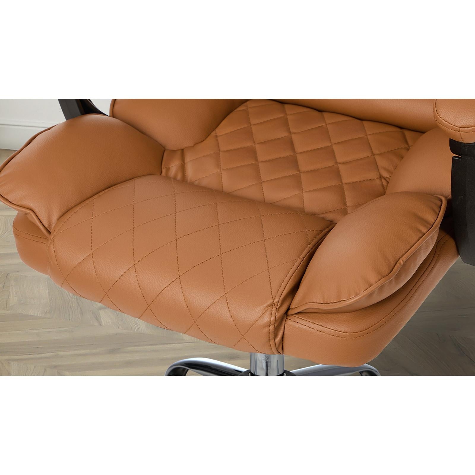 Oikiture Massage Office Chair Computer Racer PU Leather Seat Recliner