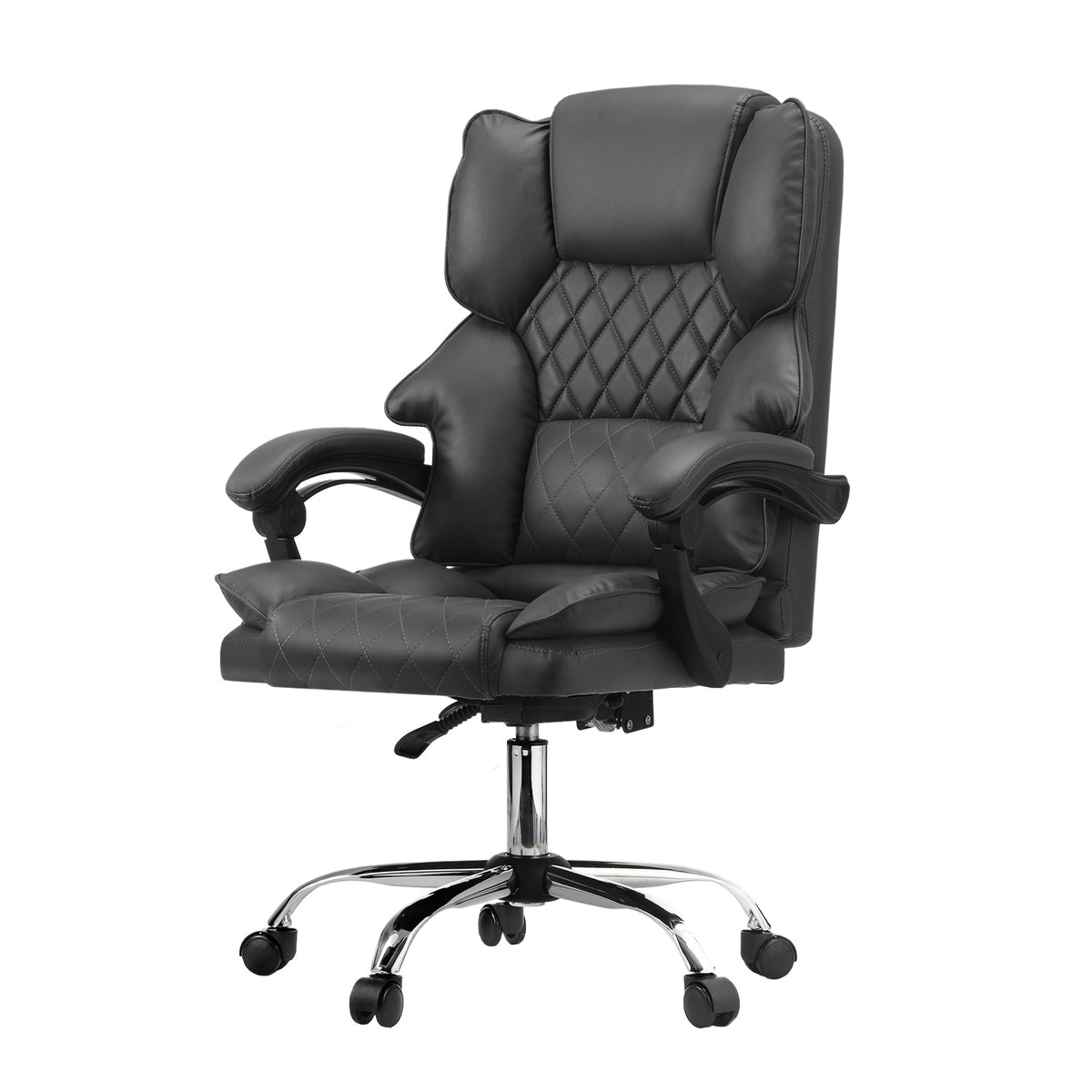Oikiture Massage Office Chair Computer Racer PU Leather Seat Recliner