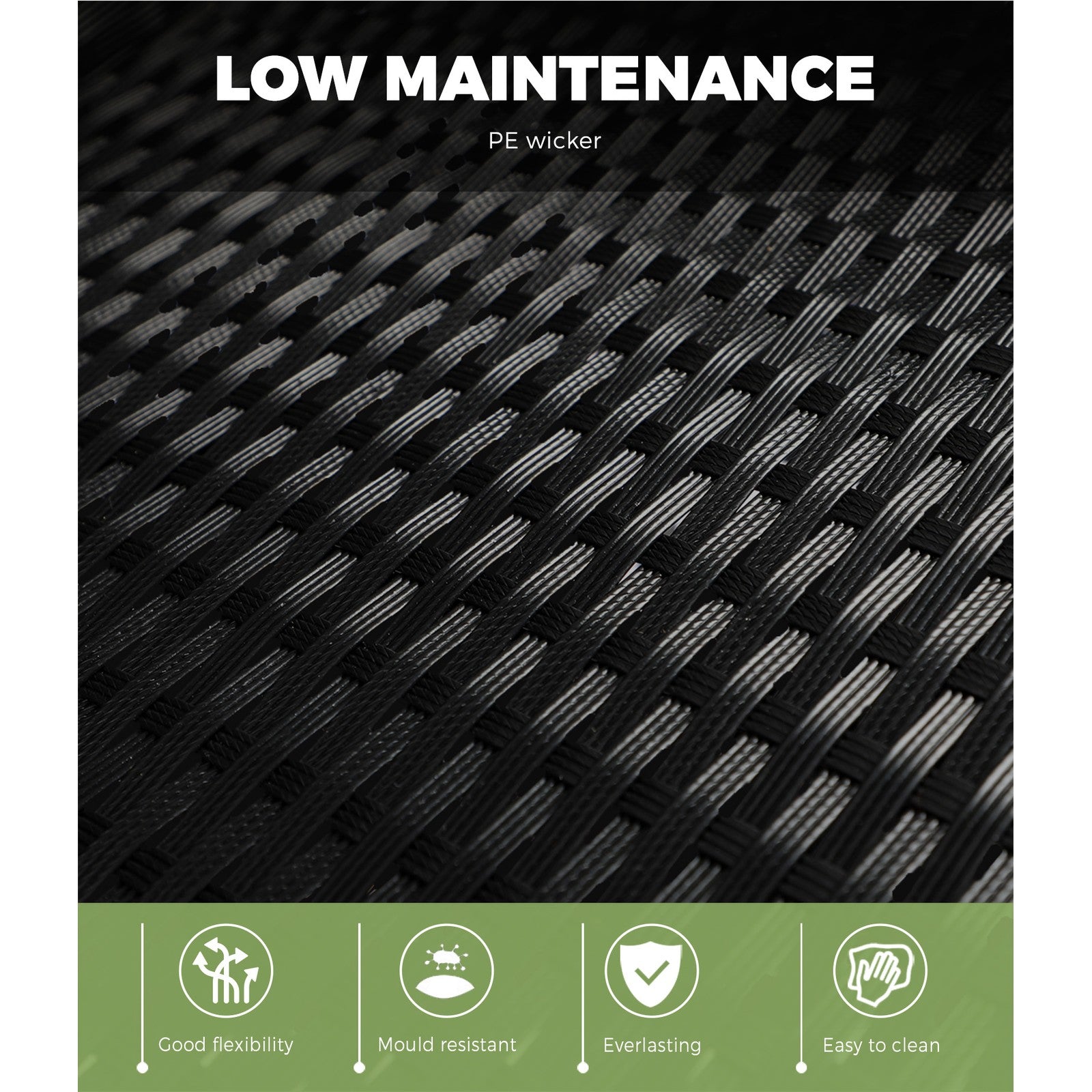 Livsip Outdoor Furniture Bar Table and Chairs Dining Chairs Wicker Patio Set - Sunyee