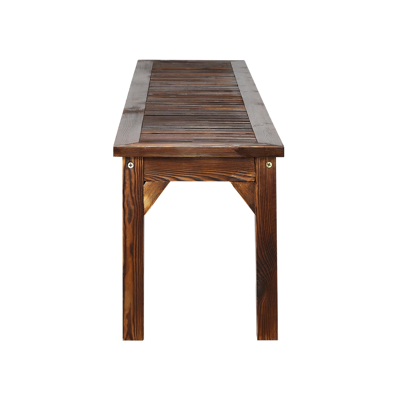 Livsip Garden Bench Wood Patio 190cm Slatted Seat Outdoor Furniture Dining Chair - Sunyee