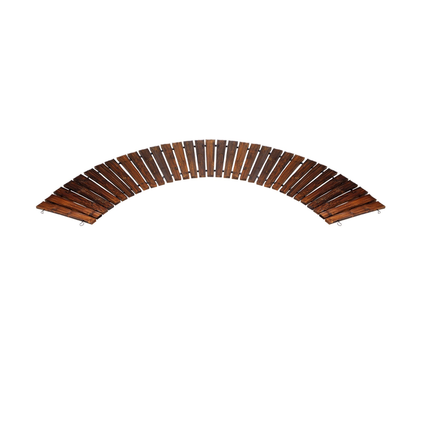 Livsip Garden Wooden Pathway 8ft Roll-Out Curved Wood Walkway Backyard Outdoor - Sunyee