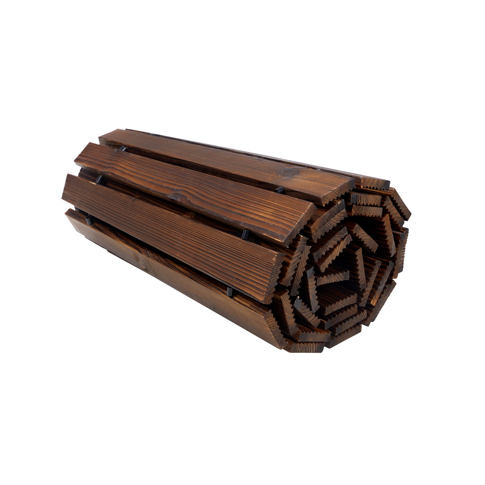 Livsip Garden Wooden Pathway 8ft Roll-Out Curved Wood Walkway Backyard Outdoor - Sunyee