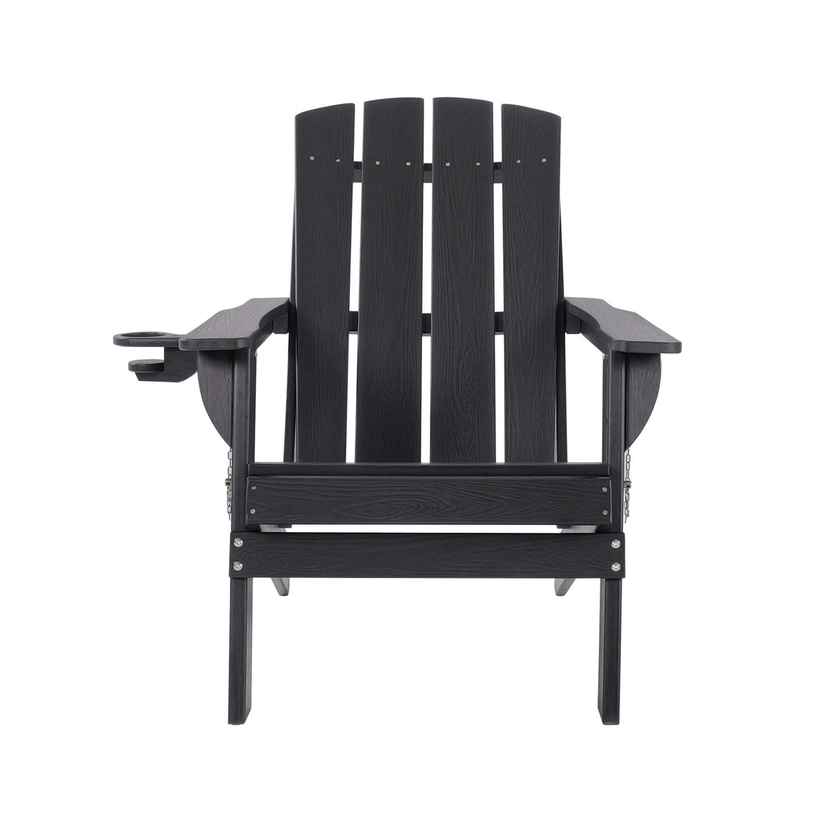 Livsip HDPE Adirondack Chair Outdoor Furniture Folding Lounge Beach Chair Black
