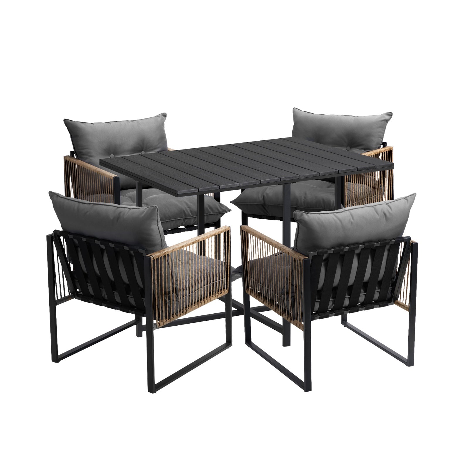 Livsip Outdoor Dining Set Patio Furniture Garden 4 Seater - Sunyee