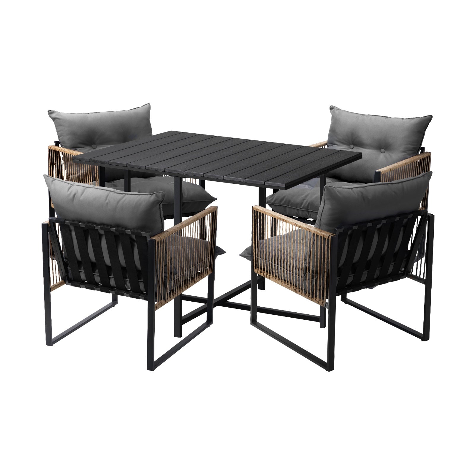 Livsip Outdoor Dining Set Patio Furniture Garden 4 Seater - Sunyee