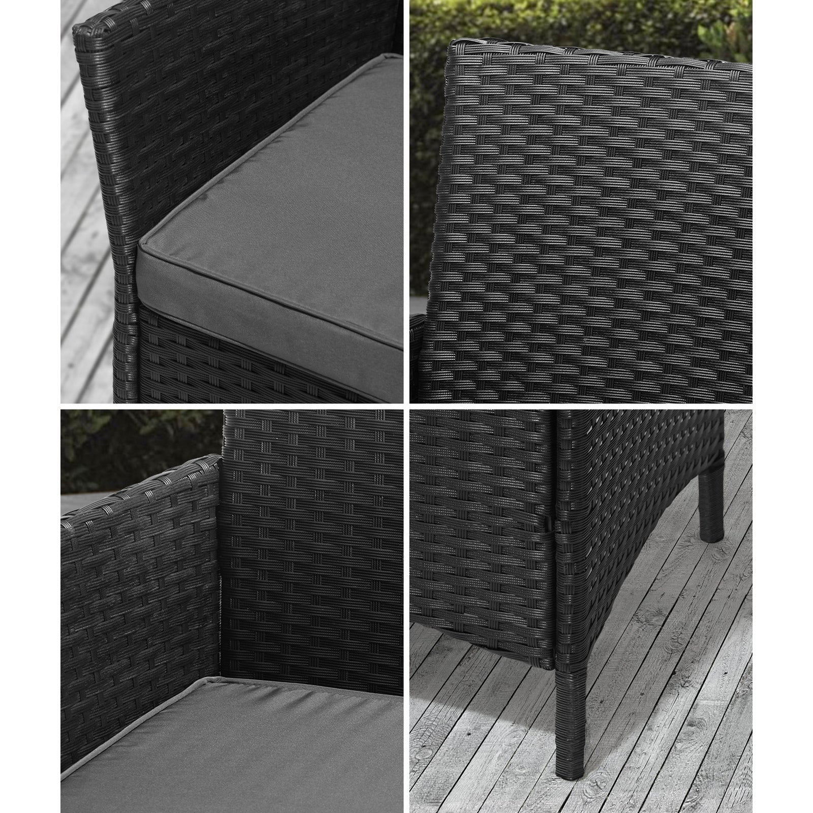Livsip 5 PCS Outdoor Dining Set Table & Chairs Patio Furniture Lounge Setting - Sunyee
