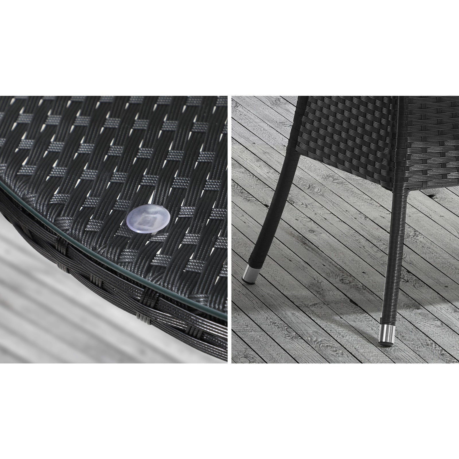 Livsip 5 PCS Outdoor Dining Set Table & Chairs Patio Furniture Lounge Setting - Sunyee