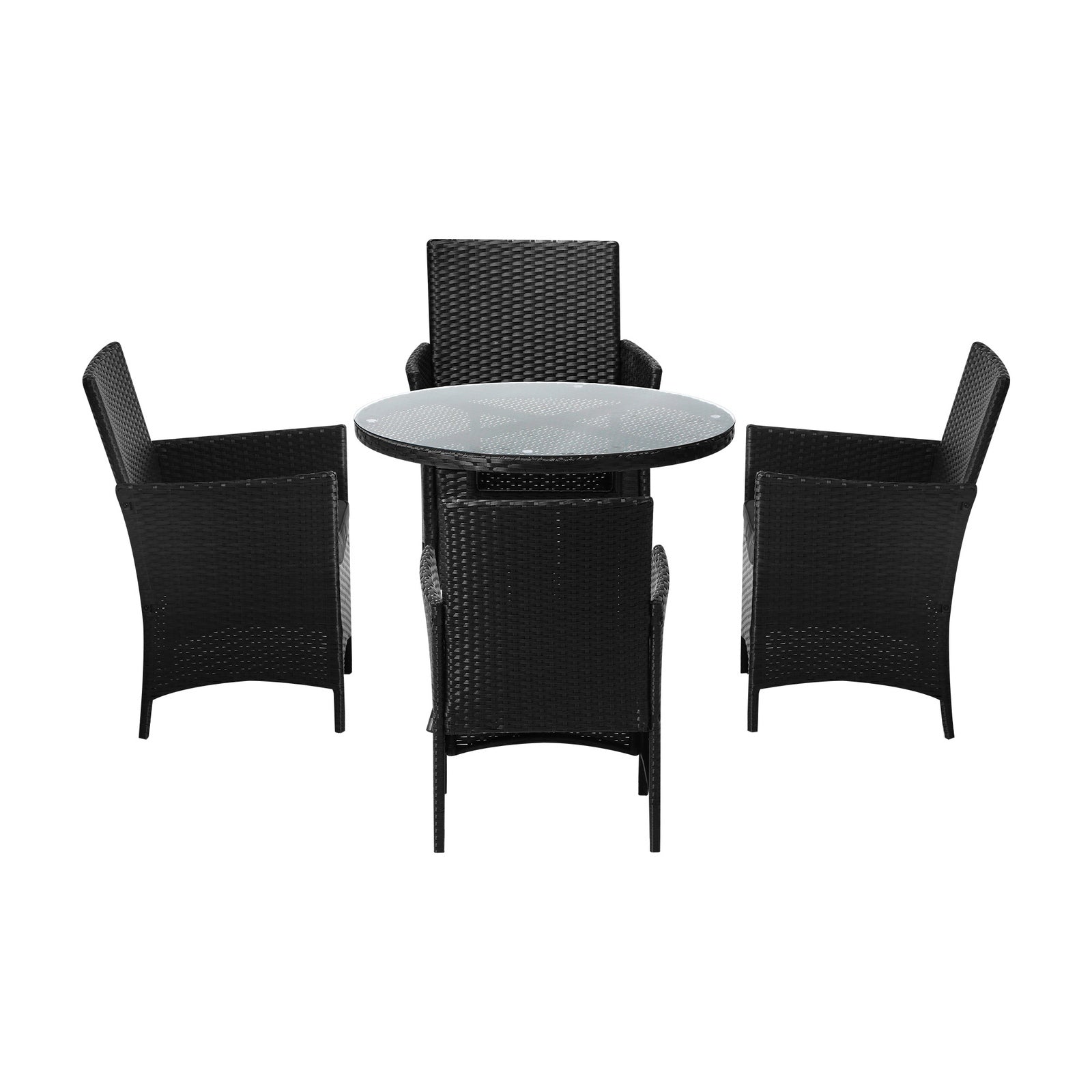 Livsip 5 PCS Outdoor Dining Set Table & Chairs Patio Furniture Lounge Setting - Sunyee