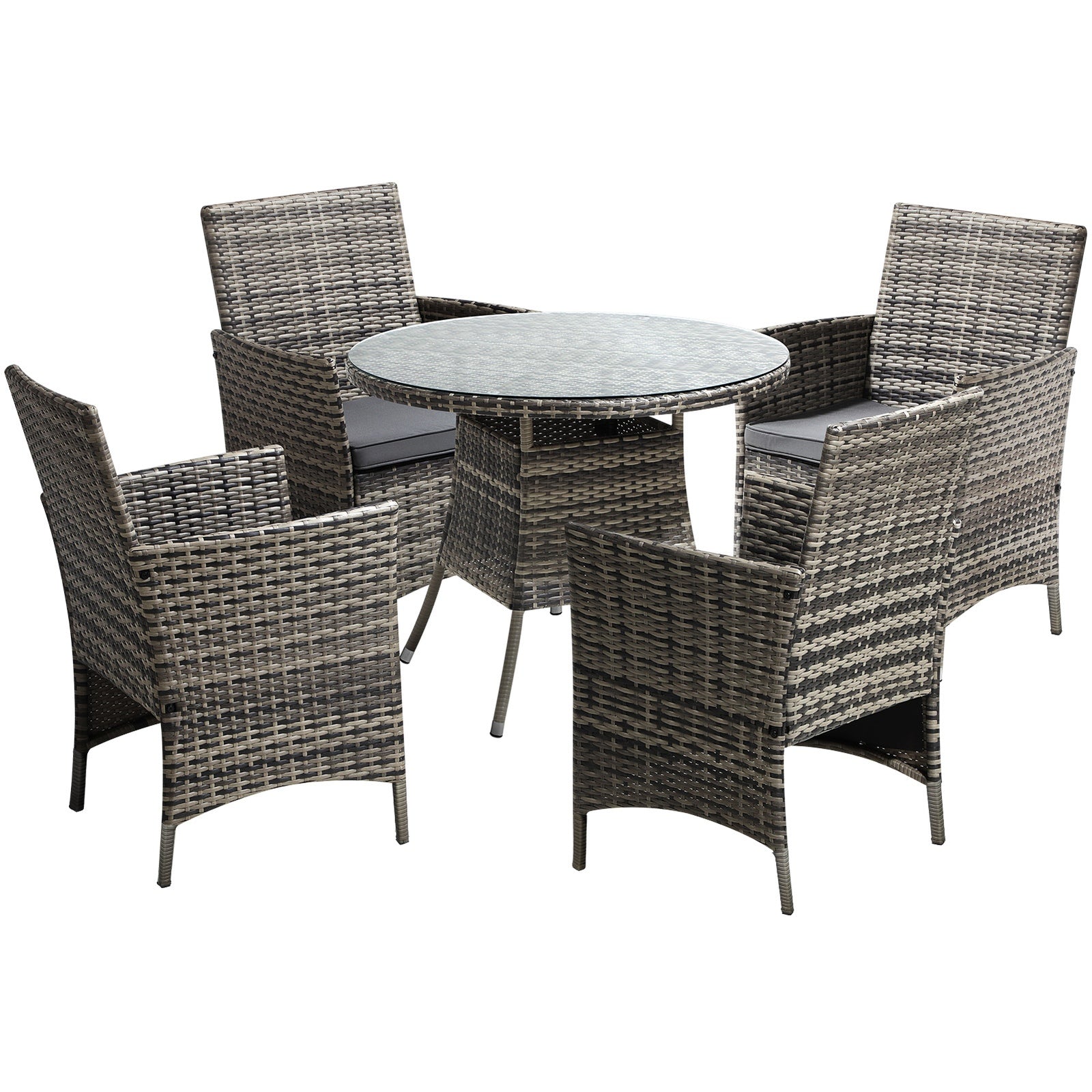 Livsip Outdoor Dining Set Table & Chairs 5PCS Patio Furniture Lounge Setting - Sunyee