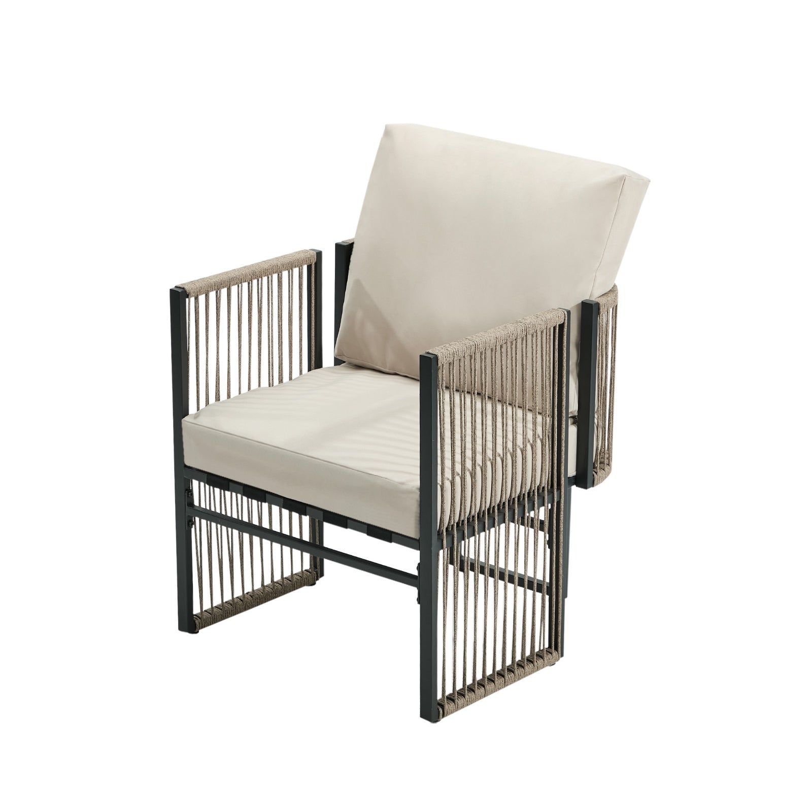Livsip 5 Pieces Outdoor Dining Set Chair and Table Rope Garden Furniture