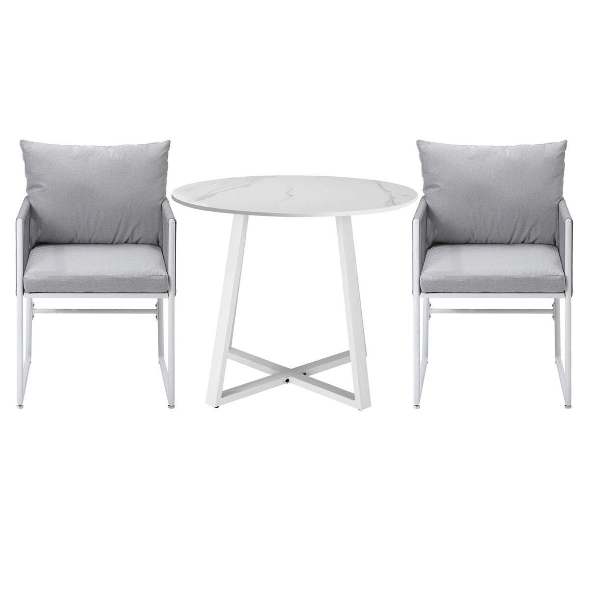 Livsip 3PCS Outdoor Dining Setting Lounge Chair Table Bistro Furniture - Sunyee