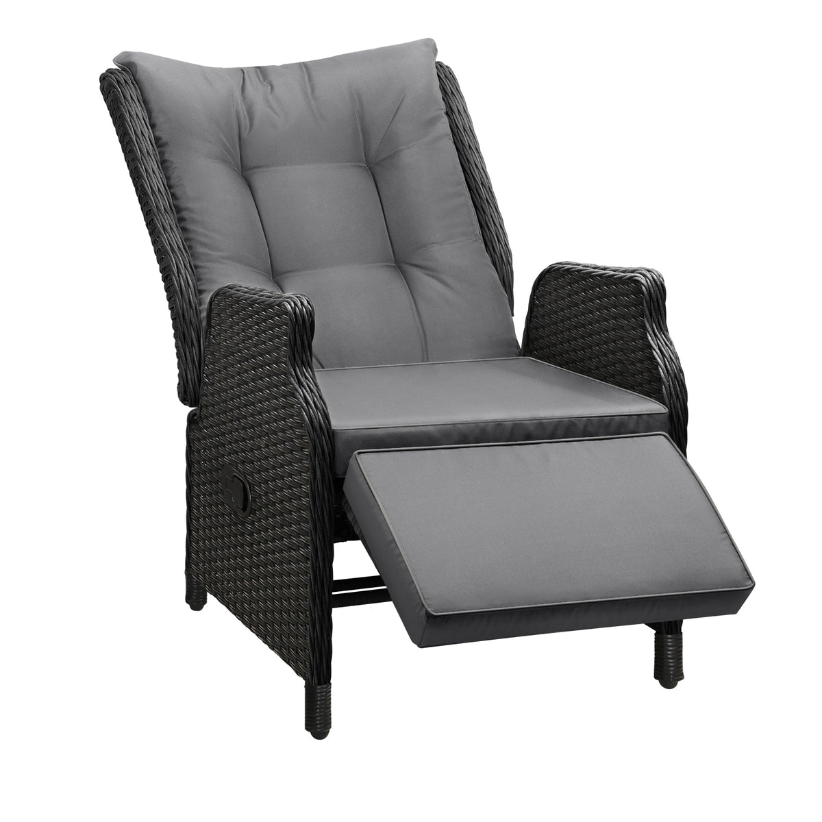 Livsip Recliner Chairs Outdoor Sun Lounge Wicker Sofa Patio Furniture Setting - Sunyee