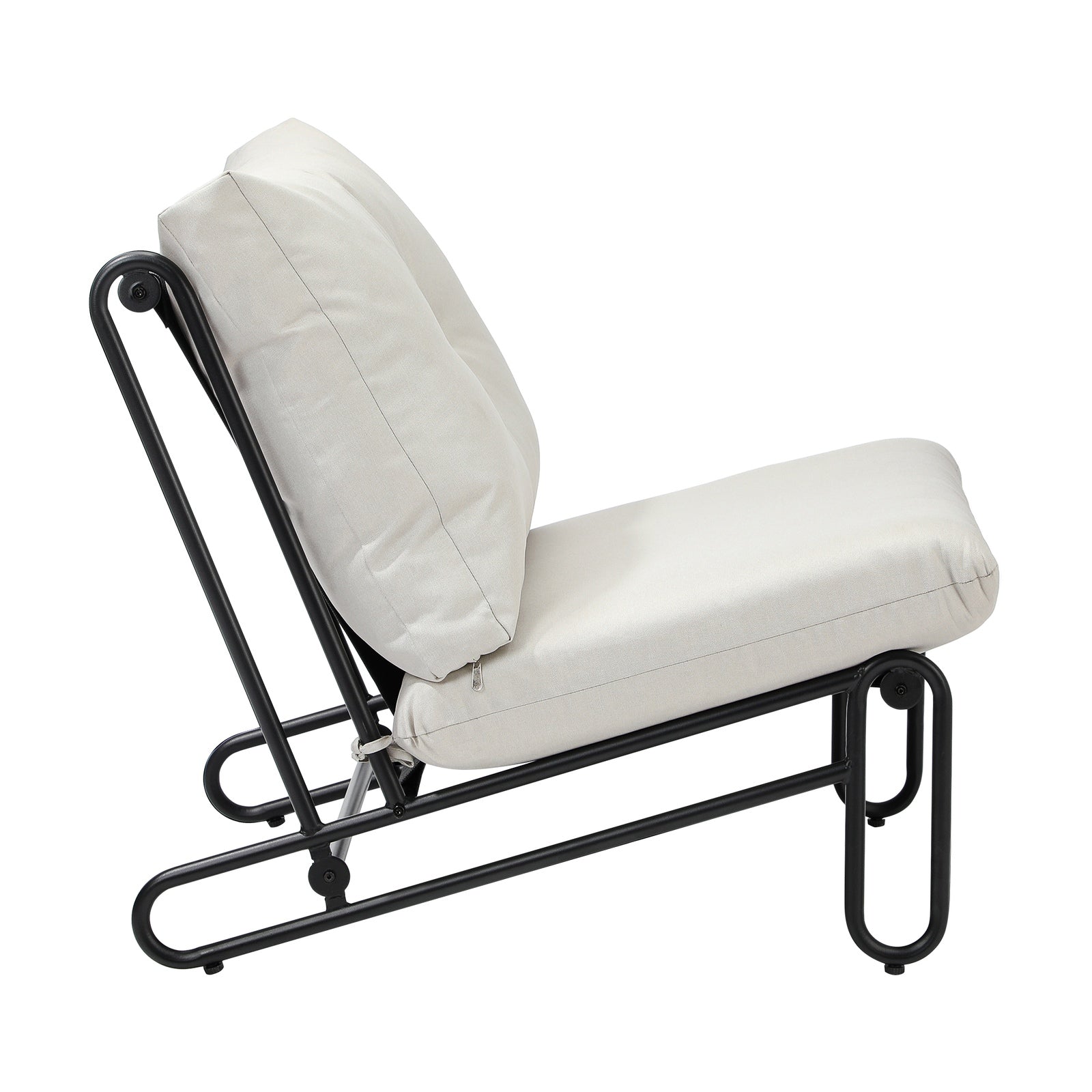 Livsip 2PC Outdoor Lounge Chairs Patio Furniture Garden Sofa with Cushions Beige - Sunyee