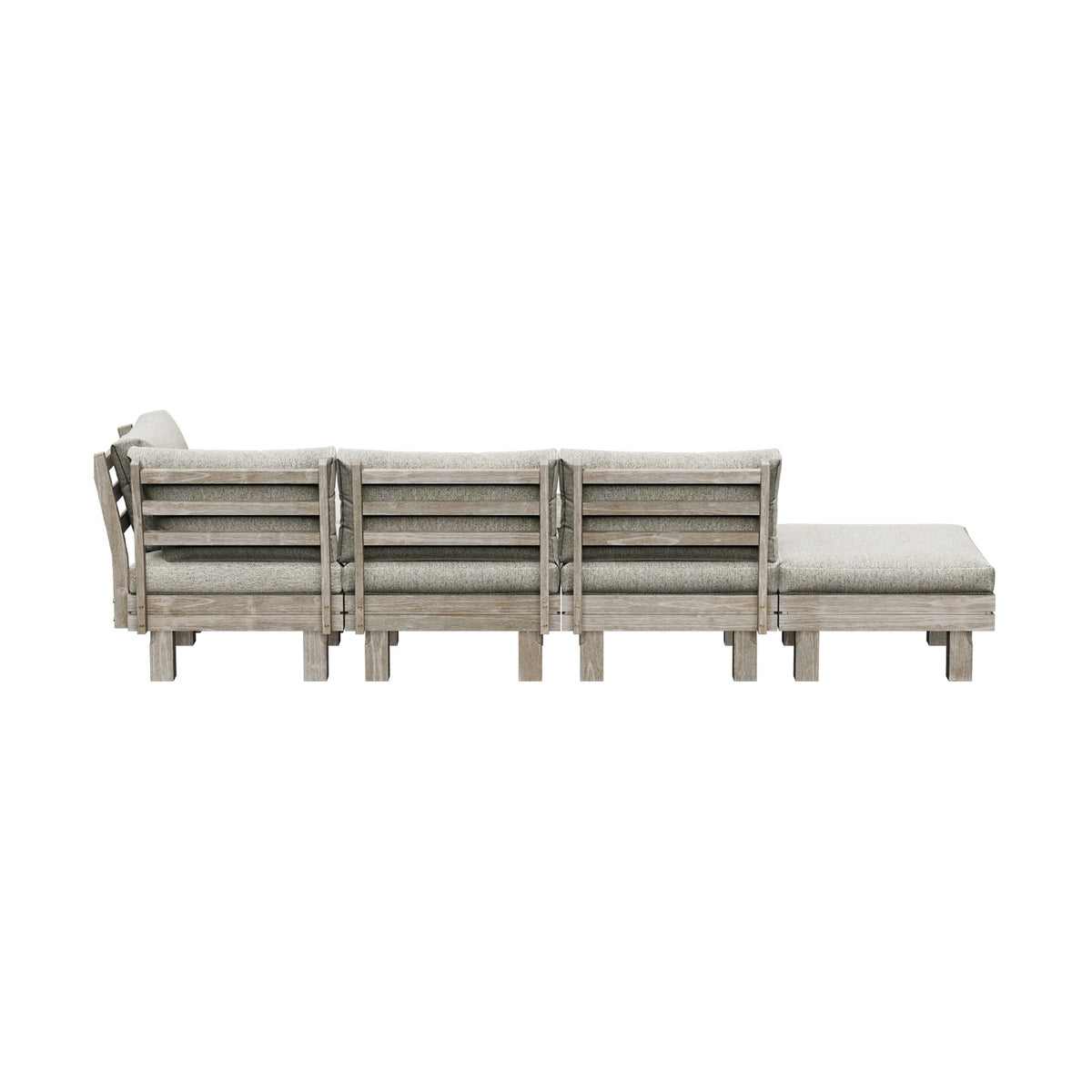 Livsip 6 Piece Outdoor Furniture Sofa Set Wooden Lounge Setting Chair Table