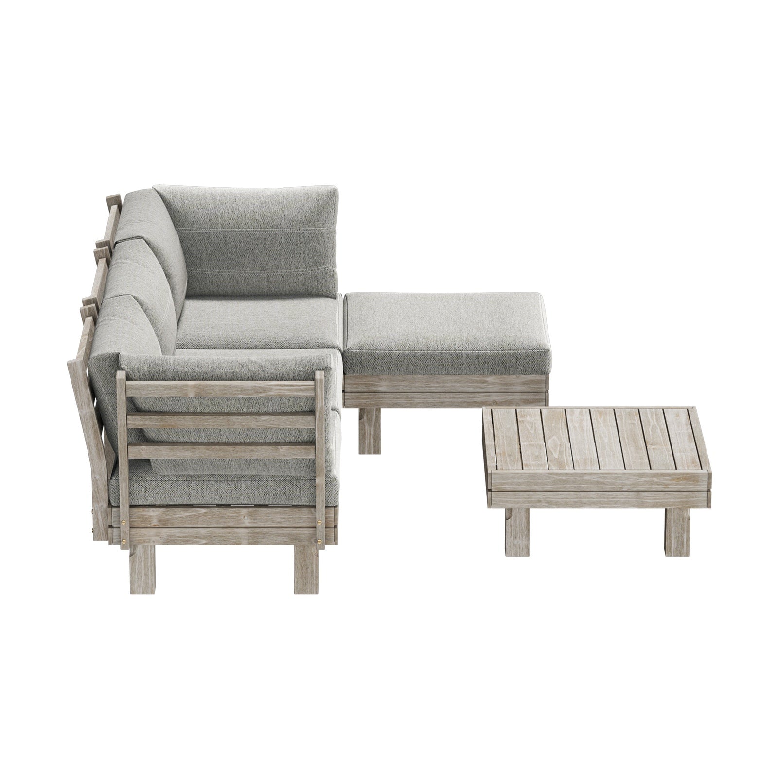 Livsip 4 Seater Outdoor Sofa Set Lounge Setting Table Chair Patio Furniture - Sunyee