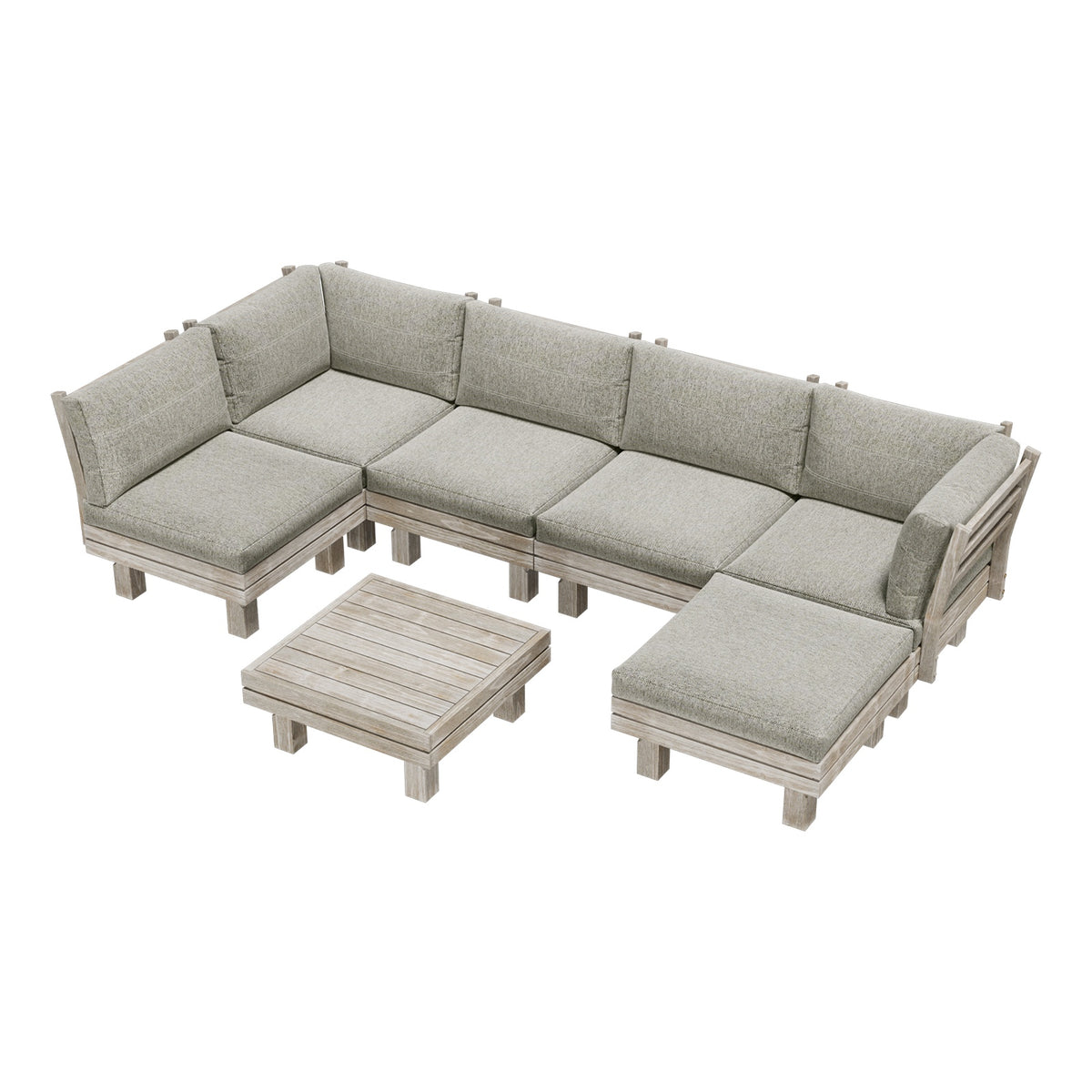 Livsip 7PCS Outdoor Furniture Sofa Set Lounge Setting Garden Patio Furniture