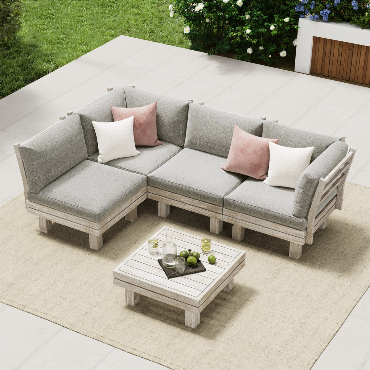 Livsip 4 Seater Outdoor Furniture Sofa Set Lounge Setting Garden Patio Furniture