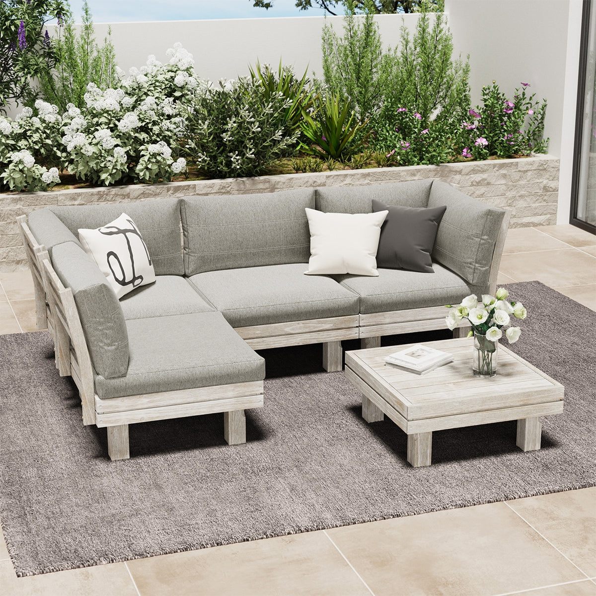 Livsip 4 Seater Outdoor Furniture Sofa Set Lounge Setting Garden Patio Furniture