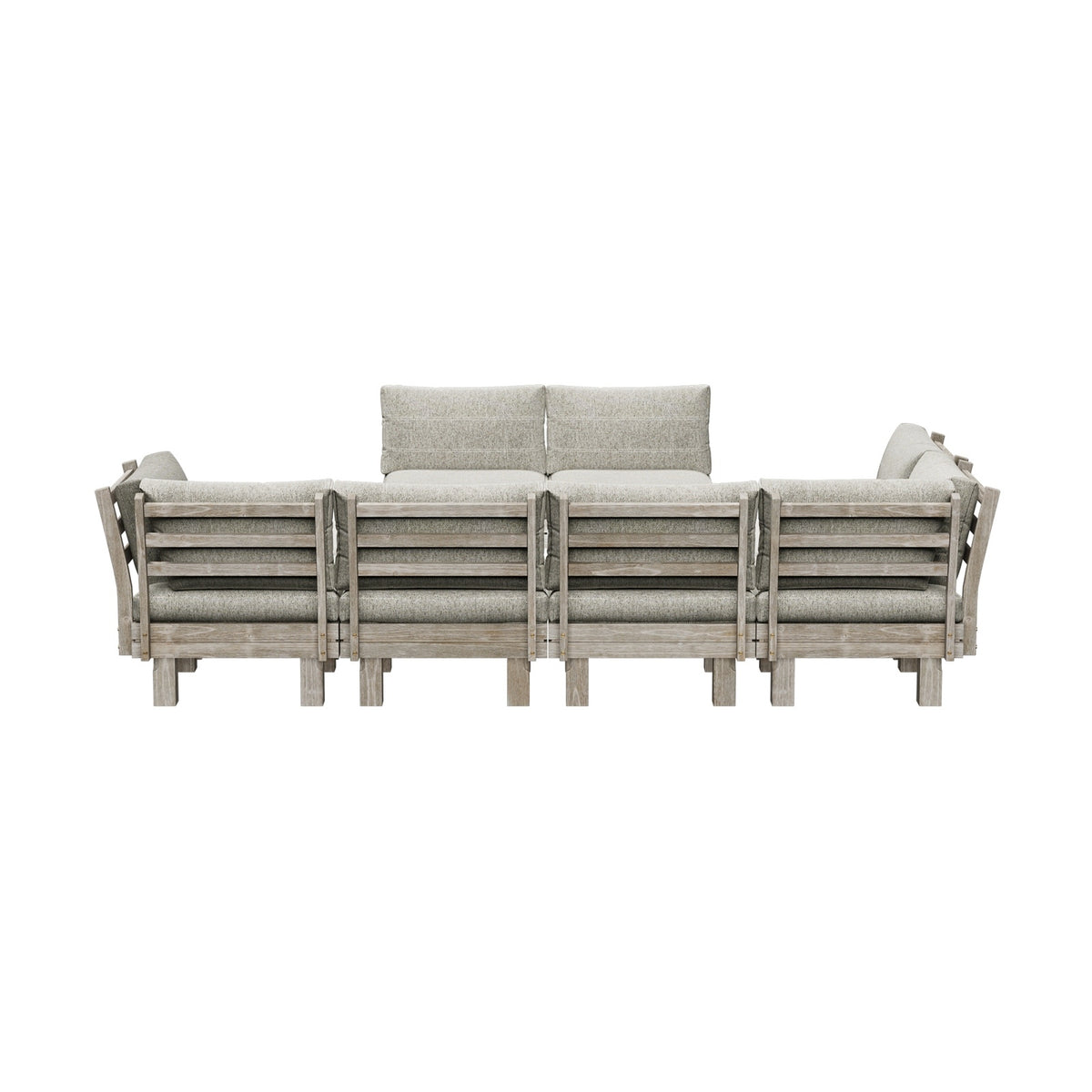 Livsip Outdoor Sofa Set 8 Piece Wooden Lounge Setting Garden Patio Furniture