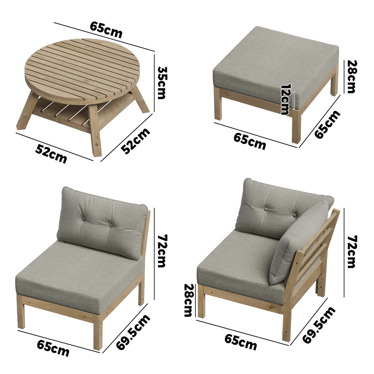 Livsip 7 Piece Outdoor Lounge Sofa Set Garden Furniture Dining Table Chairs - Sunyee