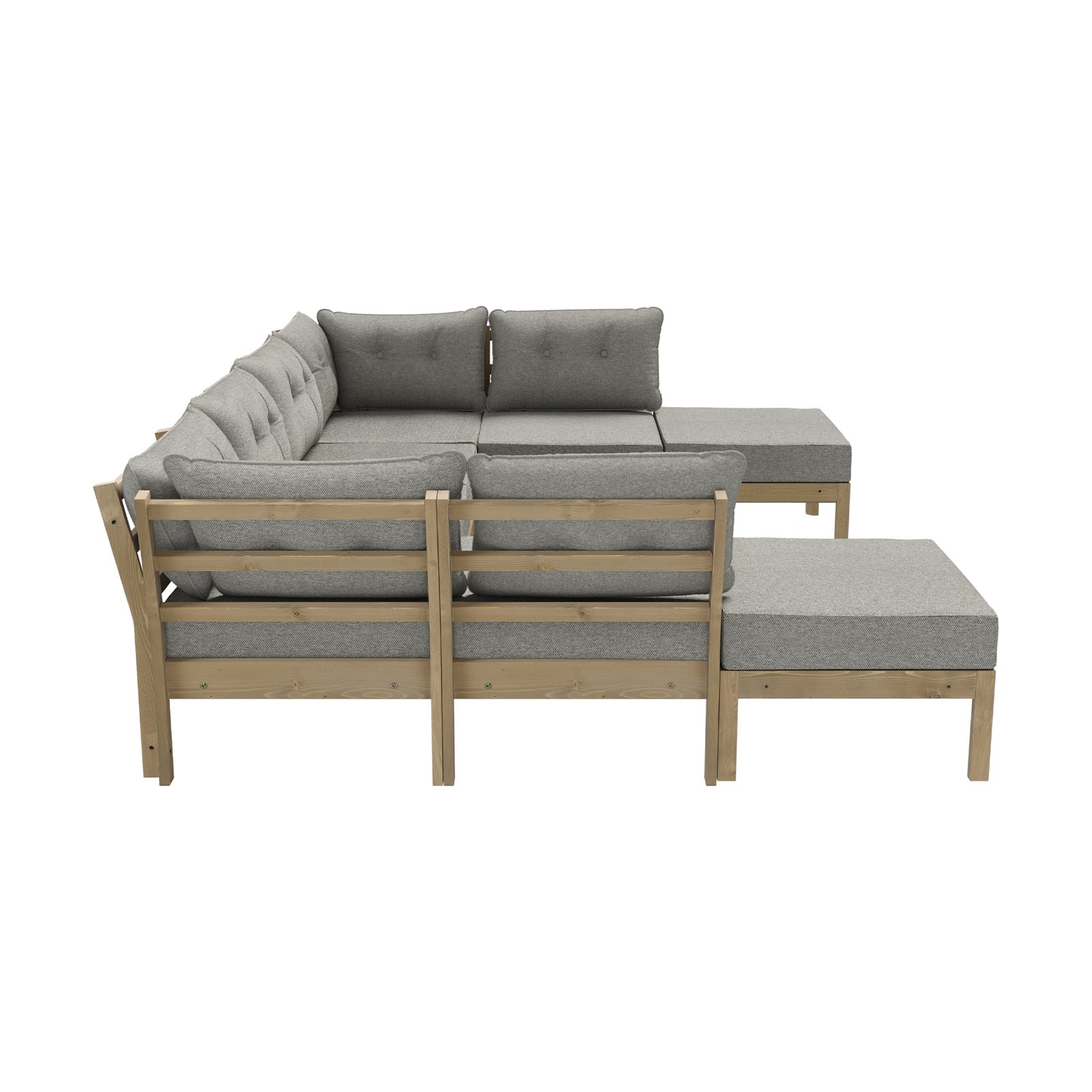 Livsip 9PCS Outdoor Sofa Set Lounge Setting Table Chair Patio Furniture Beige - Sunyee