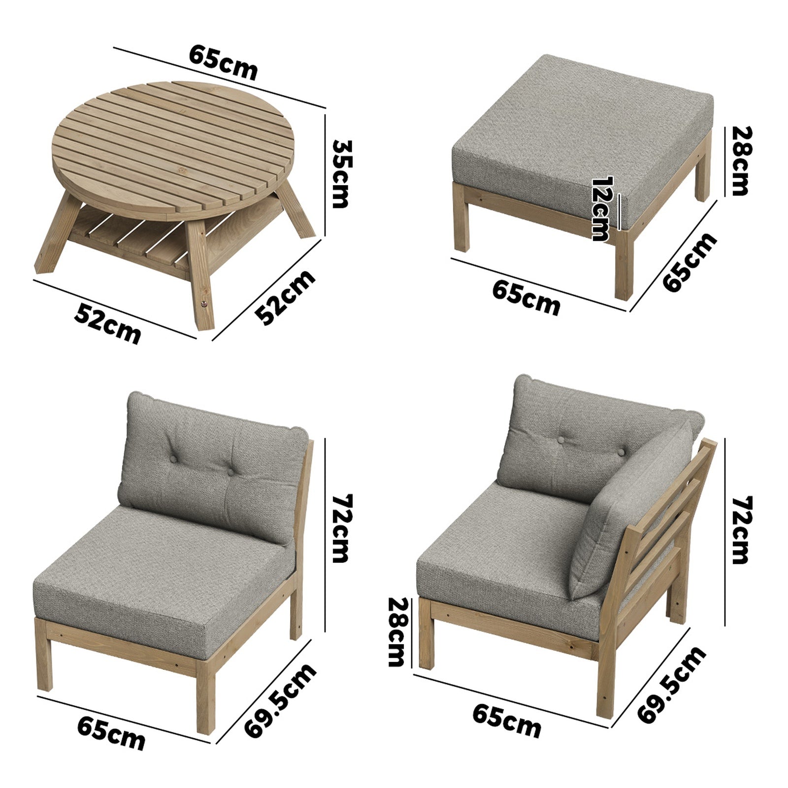 Livsip 9PCS Outdoor Sofa Set Lounge Setting Table Chair Patio Furniture Beige - Sunyee