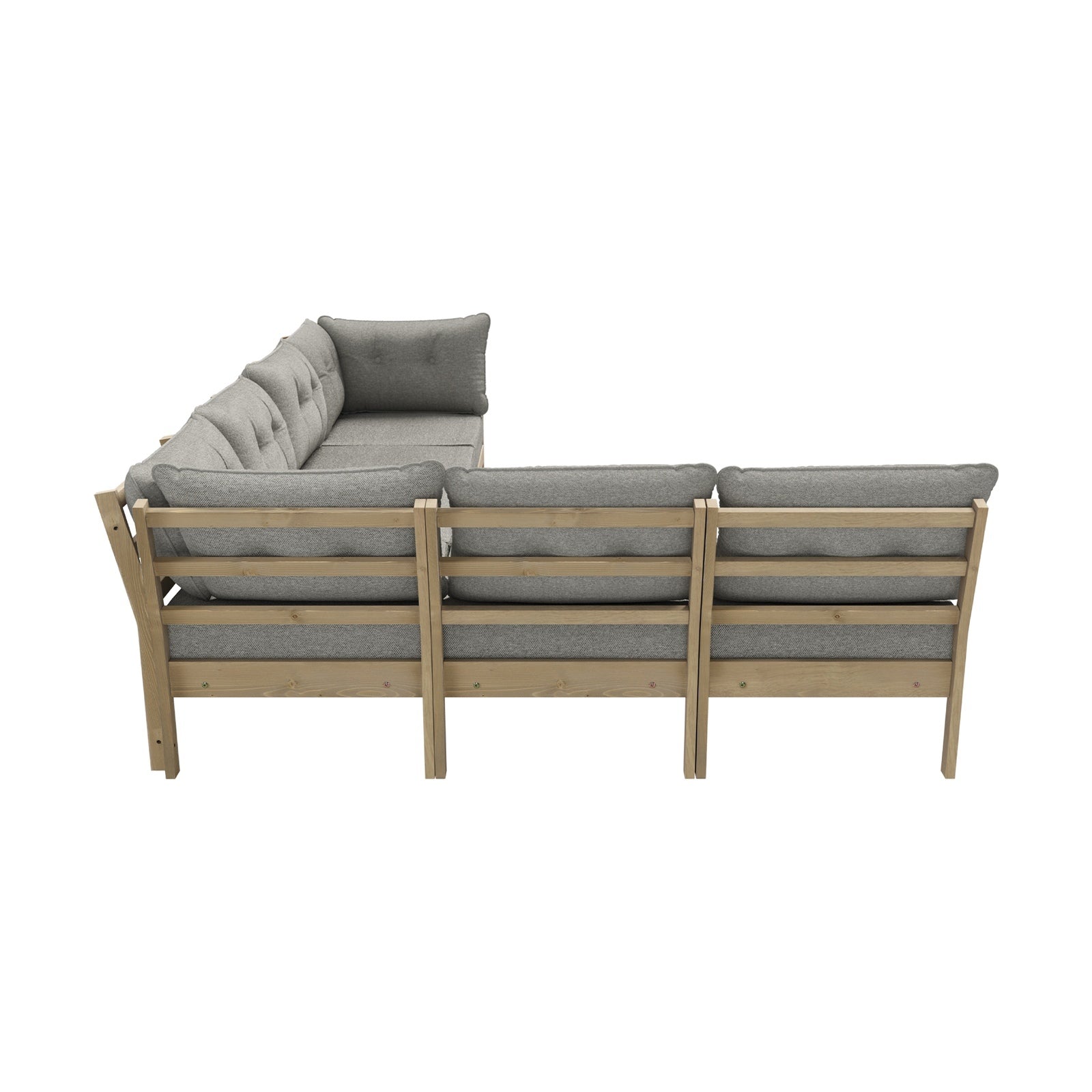 Livsip 7 Seater Outdoor Sofa Set Lounge Setting Patio Furniture Beige - Sunyee