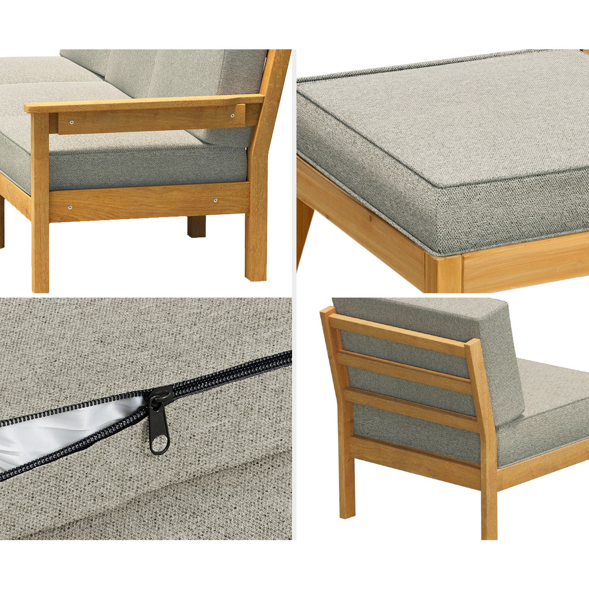 Livsip 5PCS Outdoor Furniture Sofa Set Lounge Setting Garden Patio - Sunyee