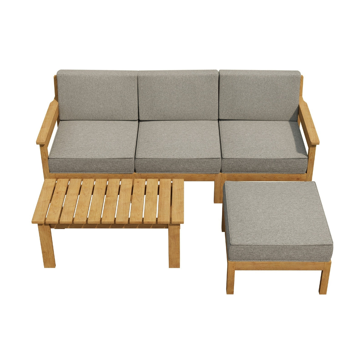 Livsip 5PCS Outdoor Furniture Sofa Set Lounge Setting Garden Patio - Sunyee