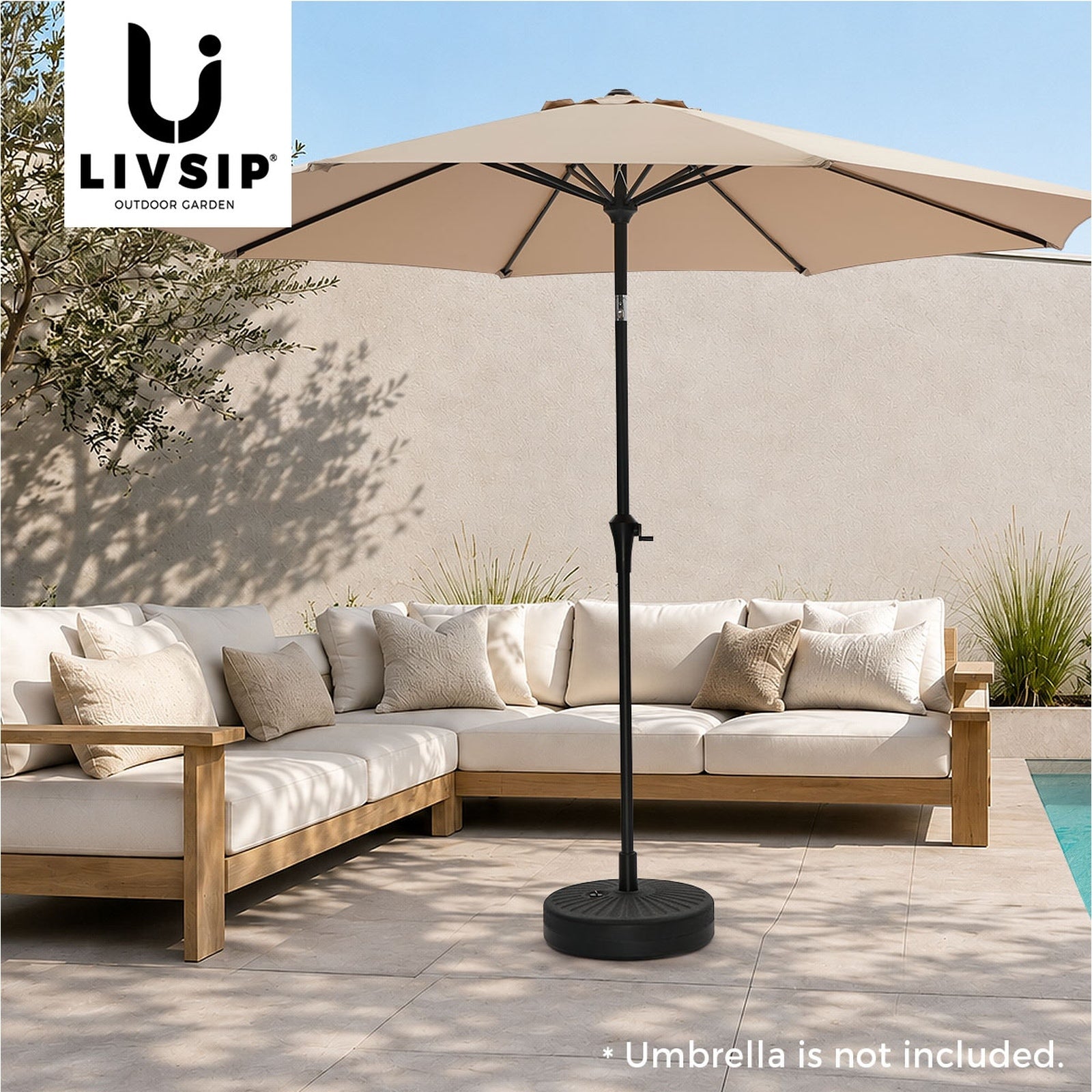 Livsip Outdoor Umbrella Base Garden Patio Water Pod 22KG Weight Capacities