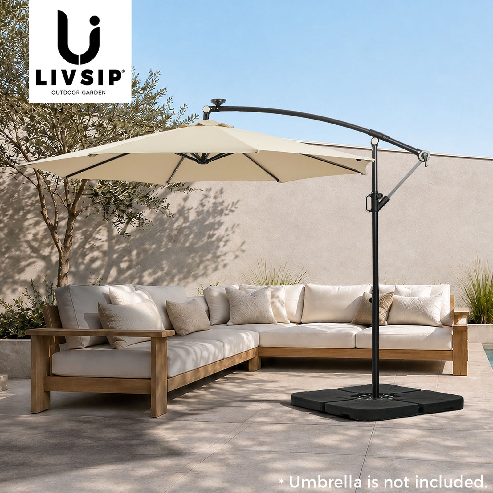 Livsip Outdoor Umbrella Base Garden Patio Water Pod 22KG Weight Capacities