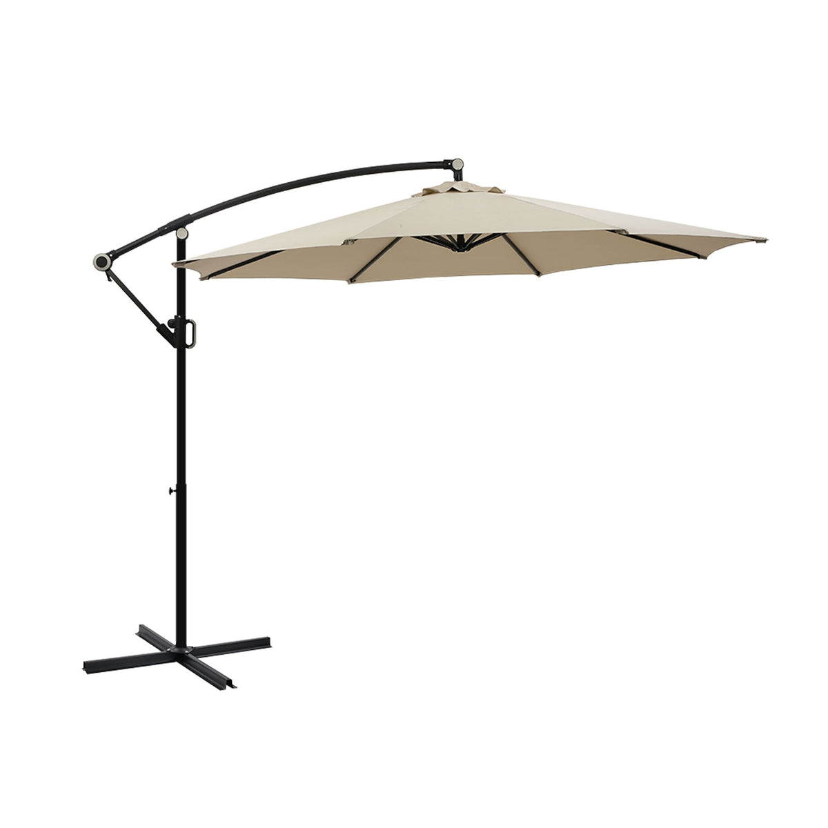 Livsip Outdoor Umbrella 3M Cantilever Garden Shade 360° Rotation Beige