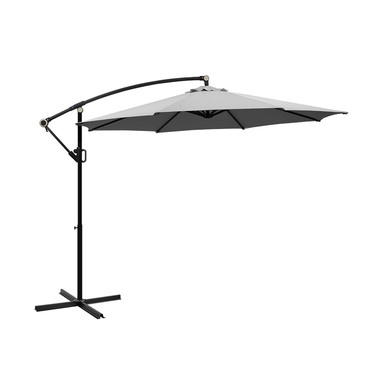 Livsip Outdoor Umbrella 3M Cantilever Garden Shade 360° Rotation Charcoal