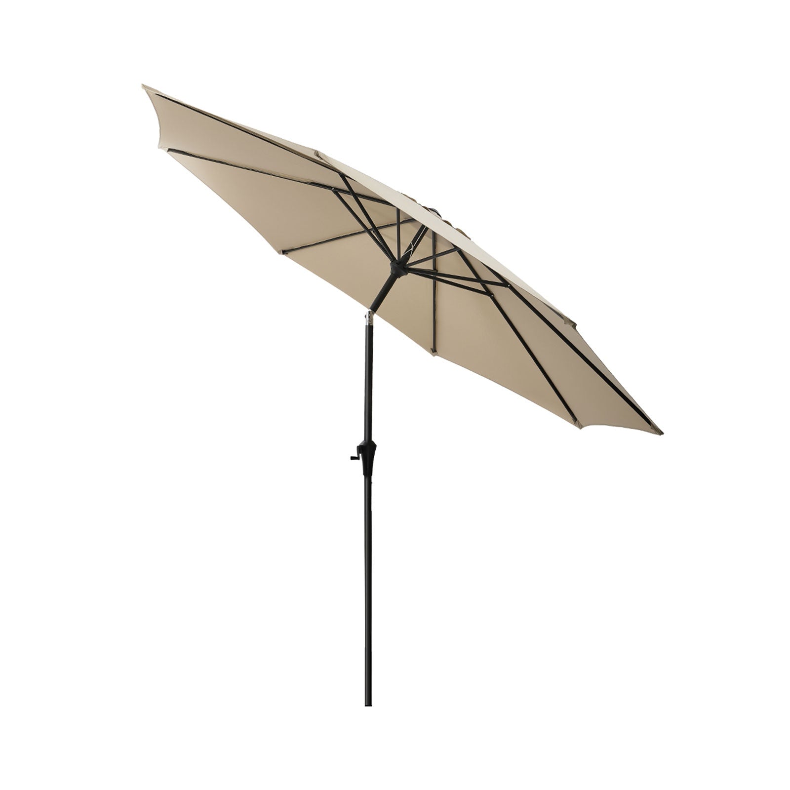Livsip Outdoor Umbrella 3M Market Umbrellas Garden Shade with Tilt Beige
