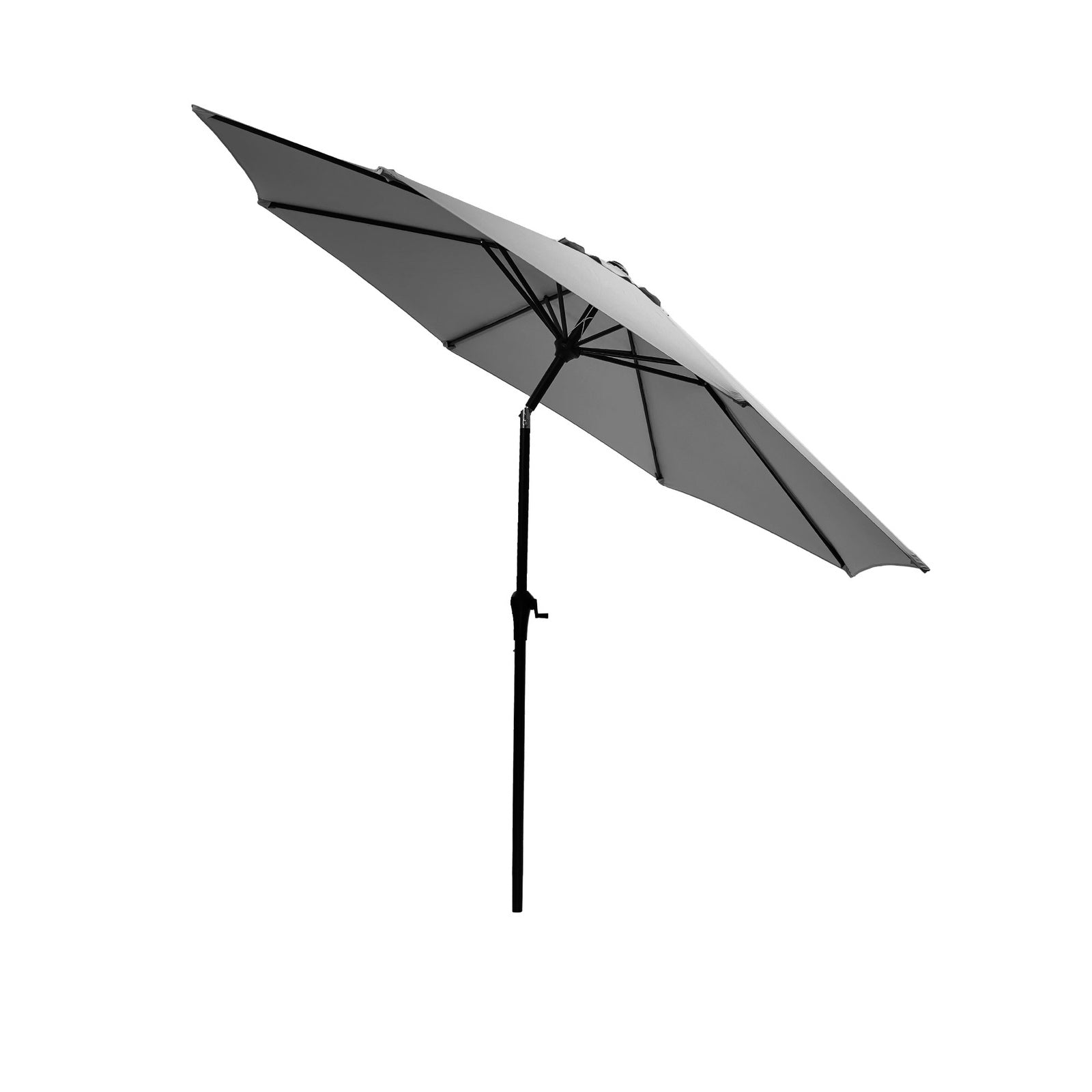 Livsip Outdoor Umbrella 3M Market Umbrellas Garden Shade with Tilt Charcoal