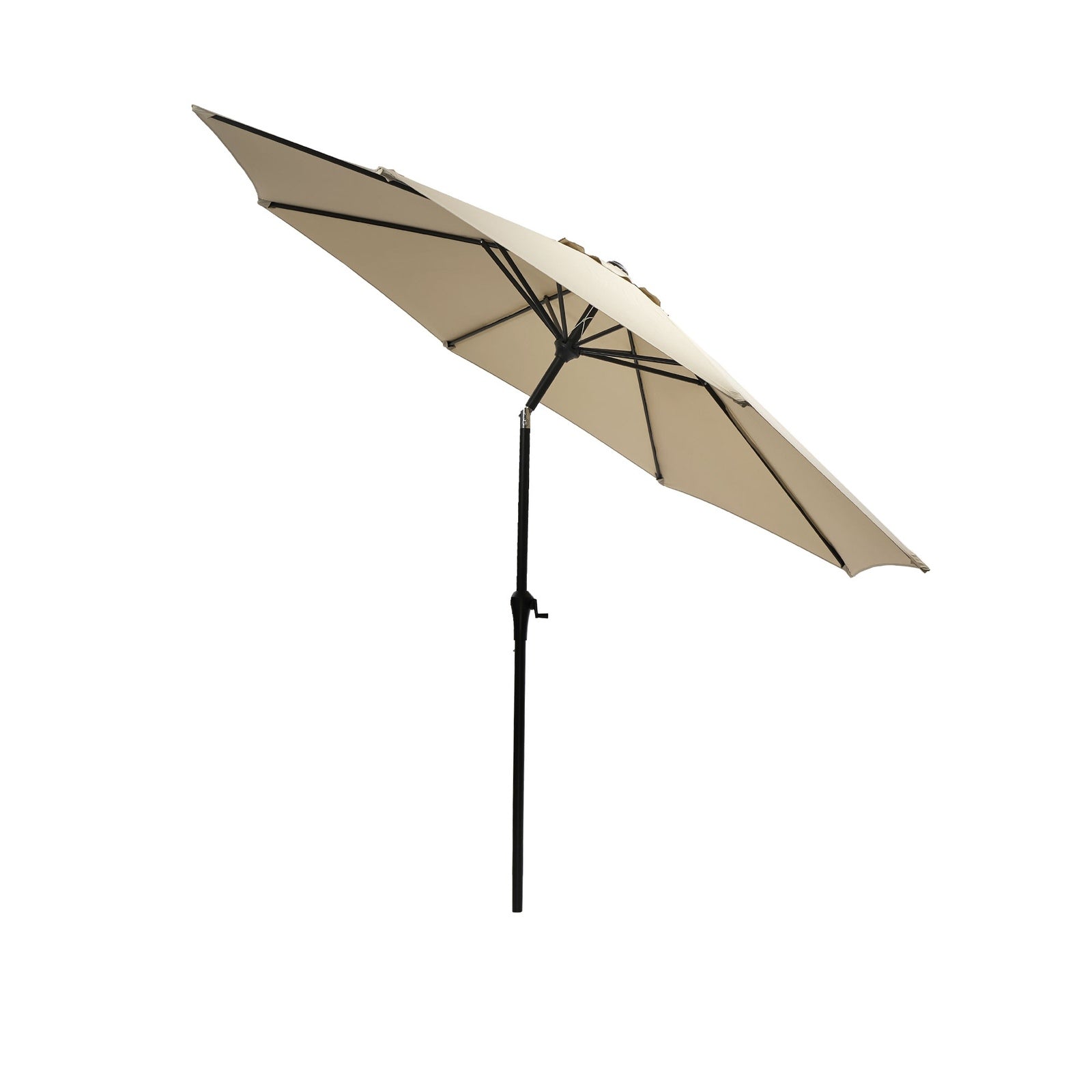 Livsip Outdoor Umbrella 3M Market Umbrellas Garden Shade with Tilt Base Beige